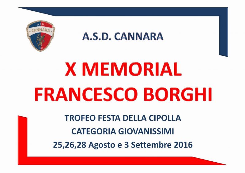 X Memorial Francesco Borghi X Memorial Francesco Borghi